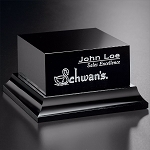Black Glass Base - Square Tiered